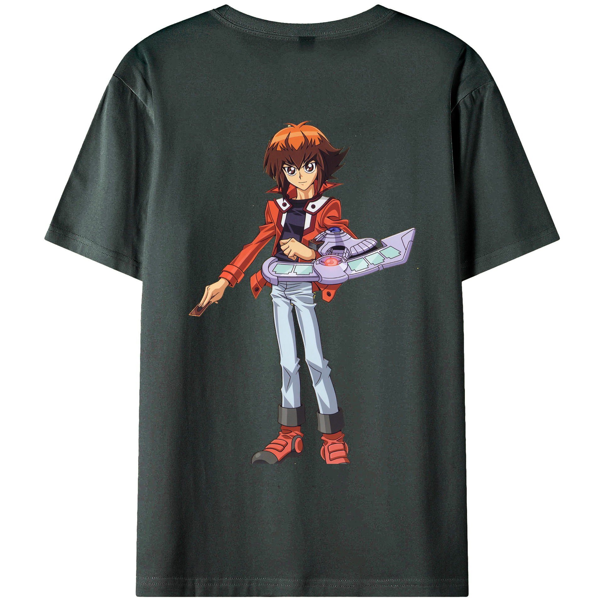 （画像用） 遊☆戯☆王 Yu-Gi-Oh! 綿100％ メンズ半袖Tシャツ（バックプリント） 通気性